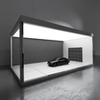 2.png Modern Heritage Showroom | 1:64 Scale Diorama Garage STL | Modular Brick Wall & LED Channels | Hot Wheels Display (Digital Download)