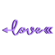 LOVE.stl LOVE ARROW WALL ART 2D