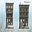 2.jpg Modern brick building with chimney and staircase to the first floor (15) - Downtown Modern WW2 WW1 World War Diaroma Wargaming RPG