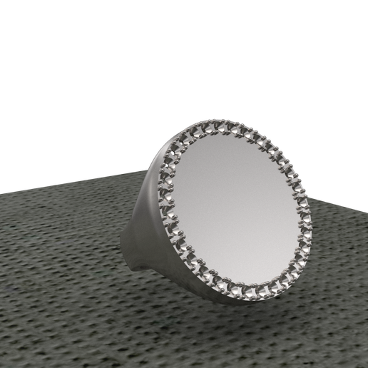 round signet ring 3D model