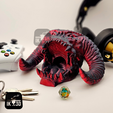 1.png Balrog Head Multipurpose : Dice Tower / Controller Holder / Headset Holder / Keys Holder / 3MF / No Supports