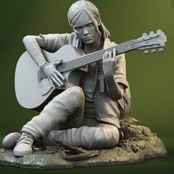 IMAGES.jpg 3D file The Last of Us - Ellie Playing Guitar・3D printable model to download