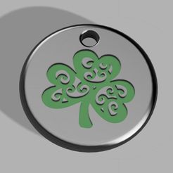 Capture.jpg Free STL file St Patrick's key ring・3D printer design to download, Snake069