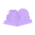 Garfield dormido mesh v0.stl Garfield sleeping emblem