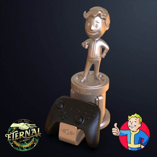 👦 VAULT BOY CONTROLLER HOLDER - 1 & 2 CONTROLLERS - FALLOUT