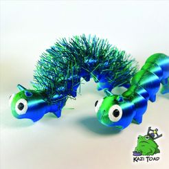both.jpg Free STL file Standing Hairy Caterpillar・3D print design to download