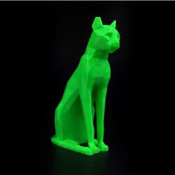 3dbc628b6584df66271dd9f9ca803f7c_preview_featured.jpg Low Poly Egyptian Cat Sculpture