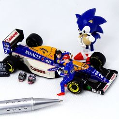 s7.jpg STL file F1 FIGURES TYPE DIORAMA SONIC SONIC SEGA WILLIAMS GRAND PRIX 1993・3D print design to download