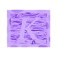 (K) 1 Piece.stl Rustic Picture Frame Alphabet