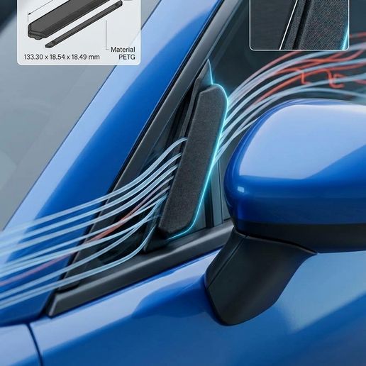 Anti Wind Buffeting Deflector for Toyota GR86 / Subaru BRZ (2022+) - Aerodynamic Window Air Guide