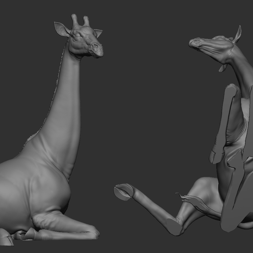 17.png Giraffe Pack Sculpture