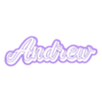 text_frame.stl "Andrew" Name Script Lightbox, Led lamp