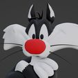 03.jpg Descargar archivo STL Sylvester the cat • Modelo para imprimir en 3D, pablo_ernesto_3D