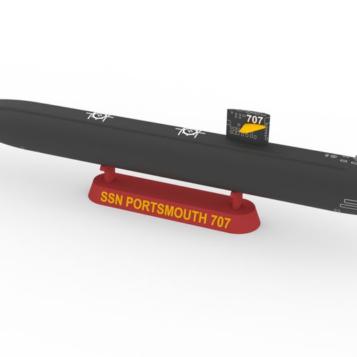 707.jpg Субмарина USS Portsmouth SSN-707 - 1/350 Высокое качество