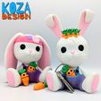 InShot_20240205_175723024.jpg Bunny Brothers, cute baby rabbits and their articulated carrot keychain