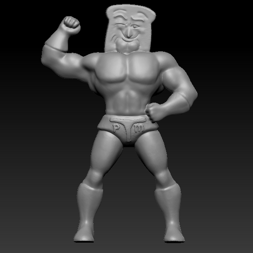 Powdered Toast Man 3D model