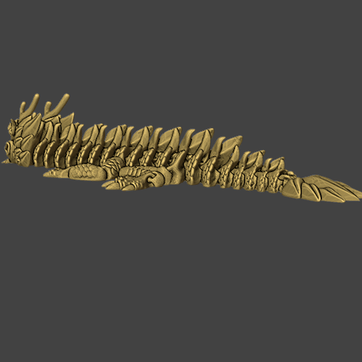 3D print Flexi Print-in-Place Imperial Dragon • made with ender 3 pro ...