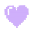 HMD_Corazon 8bit.stl Heart Heart 8 bit KEY CHAIN