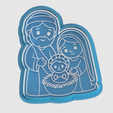 Sagrada-Familia-v1.png Cookie cutter and marker, nativity scene