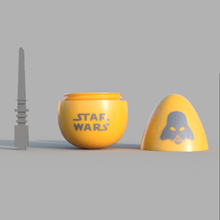 huevo-sorpresa-star-wars-2-piezas.png STL file STAR WARS surprise egg /Easter egg /Easter egg /Kinder egg・3D printable model to download