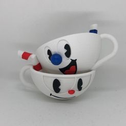 cuphead stack.jpg Файл STL Cuphead and Mugman・Шаблон для 3D-печати для загрузки