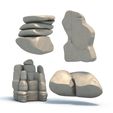 4-Stones0001.jpg Rock Pack – 4 Stone Models for Printing Vol.2