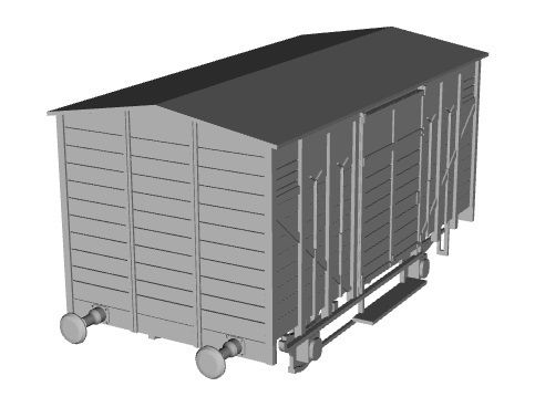 CF Economique Gironde K type van (1883-5 build) 1/120 scale 3D model