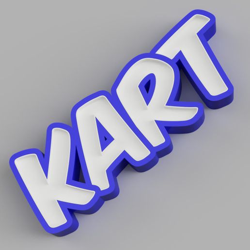 NAMELED KART - LED LAMP WITH NAME 3D model