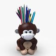 MonkeyPencilHolder.104.2.jpg Monkey Pencil Holder STL
