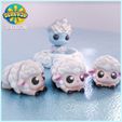Cloud-Sheep-reference-image02.jpg Cloud Sheep - Porta-chaves Flexi, companheiro de palhinha e base de exposição, sem suportes Impressão 3D STL/3MF