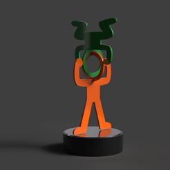 4th_haring-Camera.png 3D file Keith Haring Head Stand・3D printable model to download