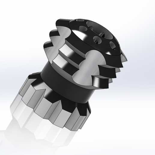 Paracord Bead "Brass Bead Cylinder Lanyard Knife Bead EDC No1. 3D model