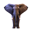 030.png Низкополигональный слон Саванна 3D модель