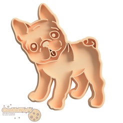 Pug-1.png STL file Pug Cookie cutter & Stamp・3D printer design to download