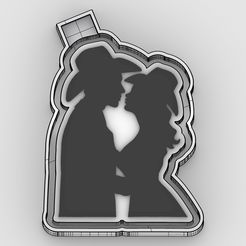 1_1-color.jpg STL file cowgirl love - freshie mold・3D print model to download
