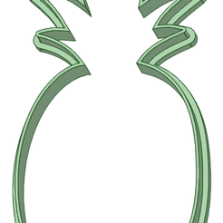 Anana-100mm_e.png Archivo STL Anana contorno 100mm cookie cutter・Idea de impresión 3D para descargar