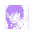 cuadro luffy sonrriendo 1.stl Luffy smile One Piece 2D Art