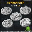 MMF-Sunken-Ship-05.jpg Sunken Ship  (Big Set) - Wargame Bases & Toppers