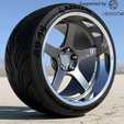 122.png ADVAN GT 18 Inch Rims With Yokohama tires for diecast and scale models