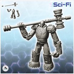1-PREM.jpg Fichier STL Ozdarr robot de combat (34) - Futur Sci-Fi SF Post apocalyptique Tabletop Scifi Wargaming Exploration planétaire RPG・Idée pour impression 3D à télécharger