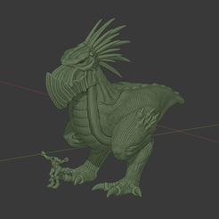 StormChicken.png Archivo STL gratis Krooduken Rex, pájaro de guerra・Objeto de impresión 3D para descargar, FelixTheCrazy