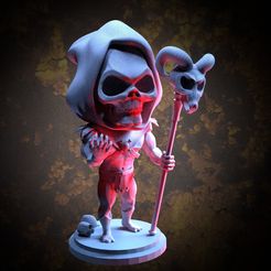 Skeletor_L.jpg 3D file Fan Art Chibi style Skeletor・Design to download and 3D print