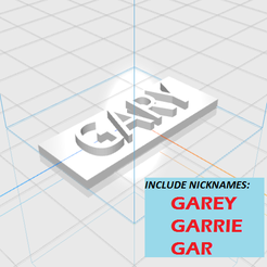 GARY-plus-nicknames.png 3D file GARY letters・3D printable model to download