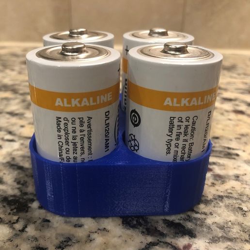 D Battery Organizer 2x2 3D model