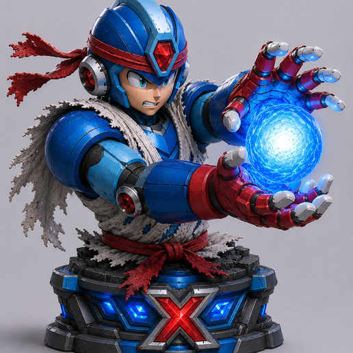 👾 HADOUKEN! Megaman X Ryu Mode・Free STL File for 3D printing・Cults