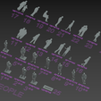 people.png Architecture Interior Mega Pack 353 STL Models Furniture Miniature Scale 1:50 Diorama Design Dollhouse Kitbash Bundle OBJ 3MF Assets