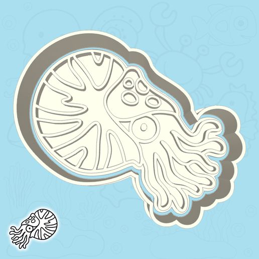 02-1.jpg Unterwasserwelt Ausstechformen - Nautilus (Stil 1)