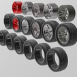 84684.png PACK OF 05 20'' WHEELS AND 6 TIRES FOR SCALE AUTOS AND DIORAMAS!