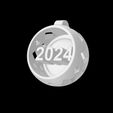 Free_2024_Christmas_Ornament.jpg 2024 - Christmas Ornament - Easy FDM Print -  (Free)