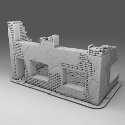 Render1.png World War II Architecture - Shelled house